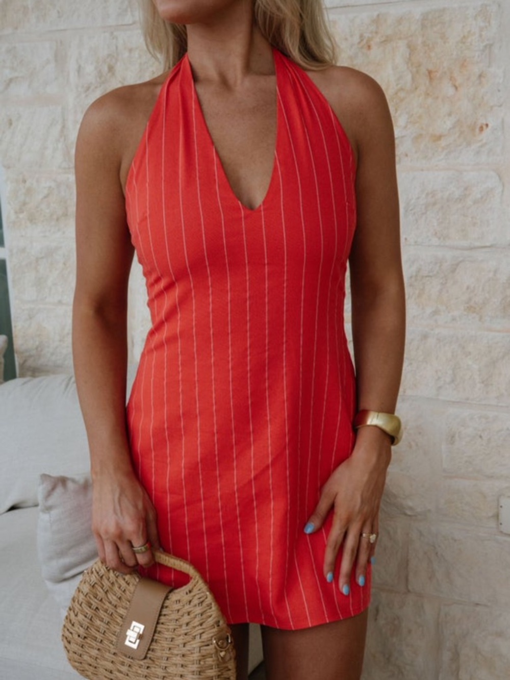 Women's Linen Halter Dress